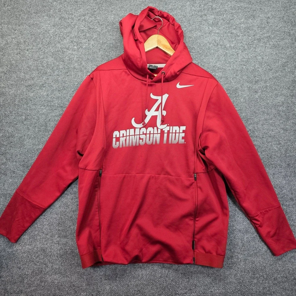 NIKE‎ Alabama Crimson Tide Dri-FIT Hoodie Pullover Men's Medium Red